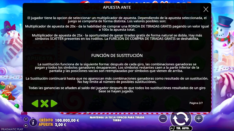 Apuesta ante y función de sustitución